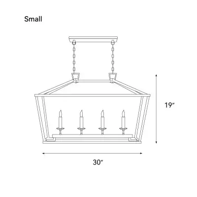 Aria Farmhouse Wrought Iron Lantern Chandelier Light