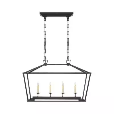 Aria Farmhouse Wrought Iron Lantern Chandelier Light