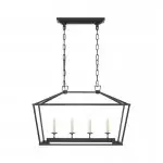 Bradley Industrial Distressed Metal Drum Shade Chandelier