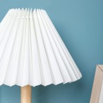 Dervish Small Pleated Wooden Base Table Lamp