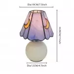 Eirwen Mini Tiffany Moon Bedside Lamp Eirwen Mini Tiffany Moon Bedside Lamp