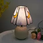 Eirwen Mini Tiffany Moon Bedside Lamp Eirwen Mini Tiffany Moon Bedside Lamp