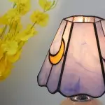 Eirwen Mini Tiffany Moon Bedside Lamp Eirwen Mini Tiffany Moon Bedside Lamp