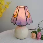 Eirwen Mini Tiffany Moon Bedside Lamp Eirwen Mini Tiffany Moon Bedside Lamp