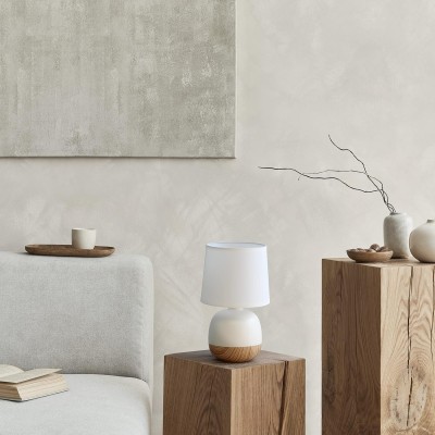 Glynde Small Two Toned Ceramic Nightstand Lamp