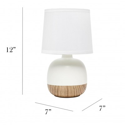 Glynde Small Two Toned Ceramic Nightstand Lamp