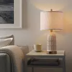 Daphne Vintage Ceramic Linen Shade Table Lamp