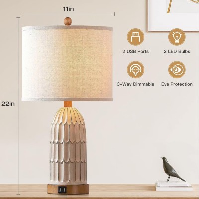 Kaldor Bohemian Style Carving Lamp Frame Touch Bedside Lamp Kaldor Bohemian Style Carving Lamp Frame Touch Bedside Lamp