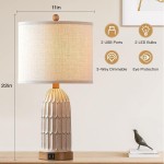 Kaldor Bohemian Style Carving Lamp Frame Touch Bedside Lamp