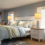 Maethor Large Textured Ceramic Living Room End Table Lamp