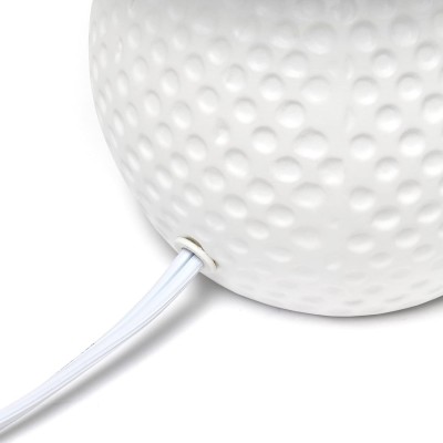 Odric Small Dotted Texture White Ceramic Nightstand Lamp