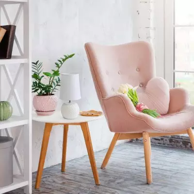 Odric Small Dotted Texture White Ceramic Nightstand Lamp