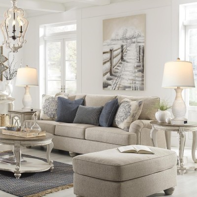 Raegun Large Distressed Gray Resin Table Lamp