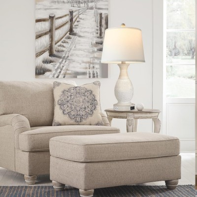 Raegun Large Distressed Gray Resin Table Lamp