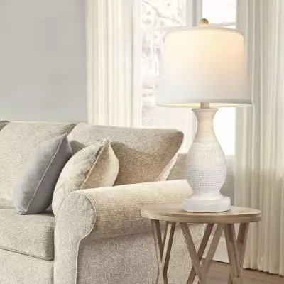 Raegun Large Distressed Gray Resin Table Lamp Raegun Large Distressed Gray Resin Table Lamp