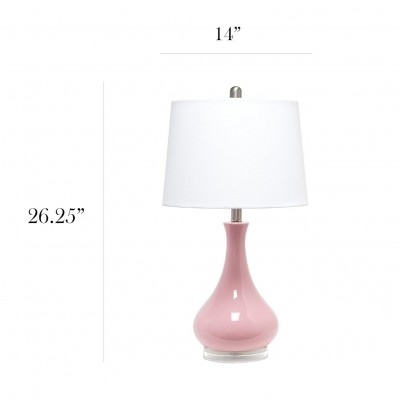 Silvain Tear Drop Shaped Glossy Ceramic Table Lamp