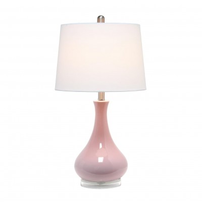 Silvain Tear Drop Shaped Glossy Ceramic Table Lamp