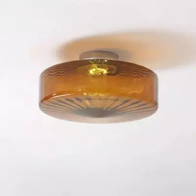 Xanthe French Vintage Round Glass Ceiling Light Xanthe French Vintage Round Glass Ceiling Light