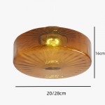 Xanthe French Vintage Round Glass Ceiling Light