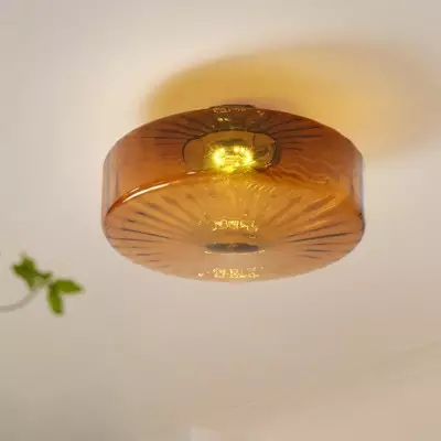 Xanthe French Vintage Round Glass Ceiling Light Xanthe French Vintage Round Glass Ceiling Light