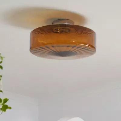 Xanthe French Vintage Round Glass Ceiling Light Xanthe French Vintage Round Glass Ceiling Light