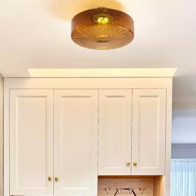 Xanthe French Vintage Round Glass Ceiling Light Xanthe French Vintage Round Glass Ceiling Light