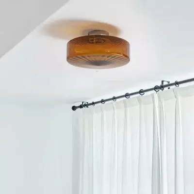 Xanthe French Vintage Round Glass Ceiling Light Xanthe French Vintage Round Glass Ceiling Light