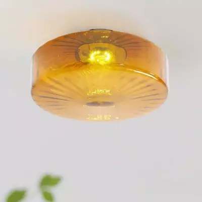 Xanthe French Vintage Round Glass Ceiling Light Xanthe French Vintage Round Glass Ceiling Light