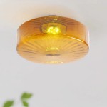 Xanthe French Vintage Round Glass Ceiling Light