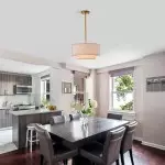 Aevon 3-Light Matte Brown Double Drum Pendant Light