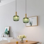 Zarek Lantern Shape Vertical Striped Stained Glass Pendant Light
