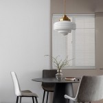 Bastian White Glass Multi Layers Pendant Lights