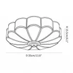 Eldor Gold Flower Shape Glass Recessed Ceiling Light Eldor Gold Flower Shape Glass Recessed Ceiling Light