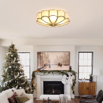 Eldor Gold Flower Shape Glass Recessed Ceiling Light Eldor Gold Flower Shape Glass Recessed Ceiling Light