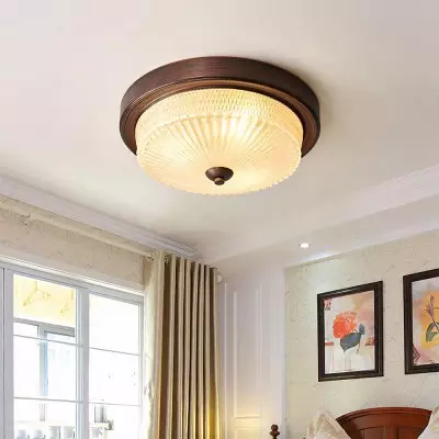 Ceara Rustic Vintage Round Glass Ceiling Light Ceara Rustic Vintage Round Glass Ceiling Light