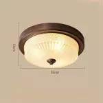 Ceara Rustic Vintage Round Glass Ceiling Light Ceara Rustic Vintage Round Glass Ceiling Light