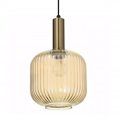 Zarek Lantern Shape Vertical Striped Stained Glass Pendant Light Zarek Lantern Shape Vertical Striped Stained Glass Pendant Light