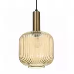 Zarek Lantern Shape Vertical Striped Stained Glass Pendant Light
