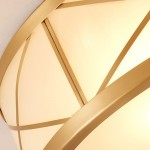 Kaeldr Brass Geometry Glass Drum Ceiling Light Kaeldr Brass Geometry Glass Drum Ceiling Light