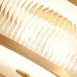 Lavra Brass Round Frosted Glass Ceiling Light