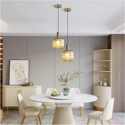 Zarek Lantern Shape Vertical Striped Stained Glass Pendant Light Zarek Lantern Shape Vertical Striped Stained Glass Pendant Light