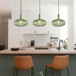 Zarek Lantern Shape Vertical Striped Stained Glass Pendant Light