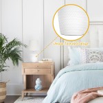 Odran White Ceramic Studded Texture Base Ginger Jar Lamps Odran White Ceramic Studded Texture Base Ginger Jar Lamps