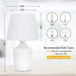 Odran White Ceramic Studded Texture Base Ginger Jar Lamps Odran White Ceramic Studded Texture Base Ginger Jar Lamps