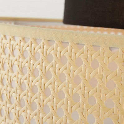 Nivara Rattan Linen Double Drum Pendant Light Nivara Rattan Linen Double Drum Pendant Light