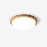 Obta Light Wood Round Ceiling Lamp