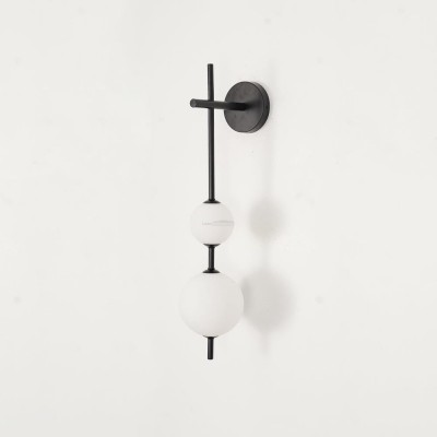 Paeon Vertical Glass Globe Wall Sconce Paeon Vertical Glass Globe Wall Sconce