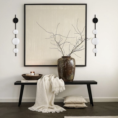 Paeon Vertical Glass Globe Wall Sconce Paeon Vertical Glass Globe Wall Sconce