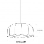 Quill Large Boho Fabric Flower Pendant Light Quill Large Boho Fabric Flower Pendant Light