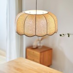 Quill Large Boho Fabric Flower Pendant Light Quill Large Boho Fabric Flower Pendant Light